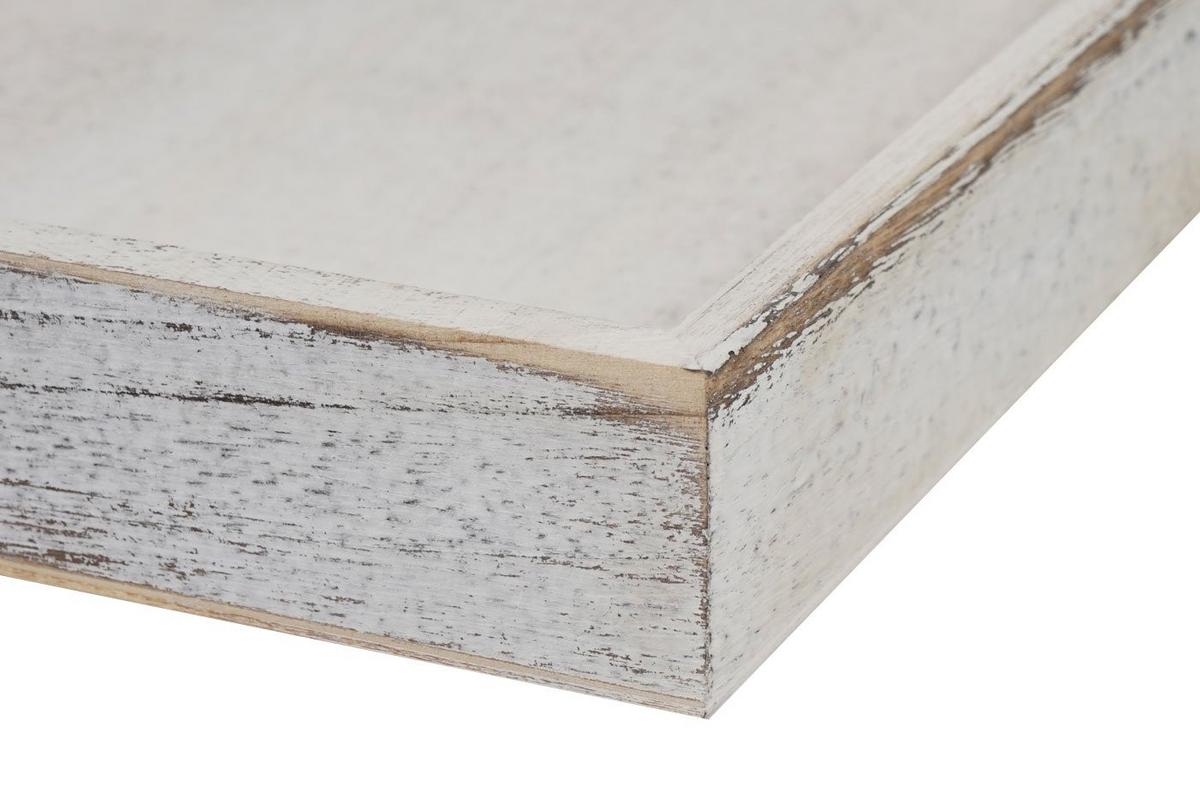 SCHALE TABLETT SHABBY Weiß - Weiß, Holz (48/5/32cm) - MCW
