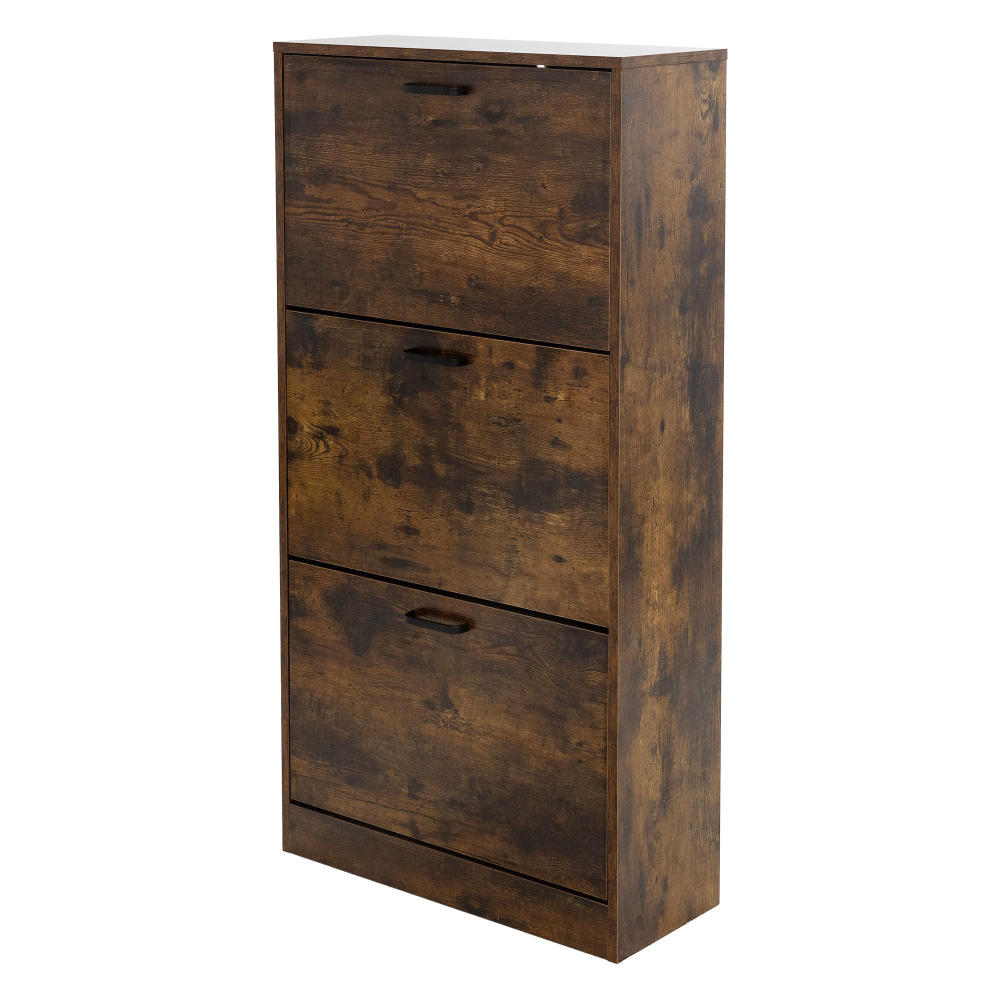 SCHUHSCHRANK - Dunkelbraun, Holzwerkstoff (24/120.5/60cm) - ML-DESIGN