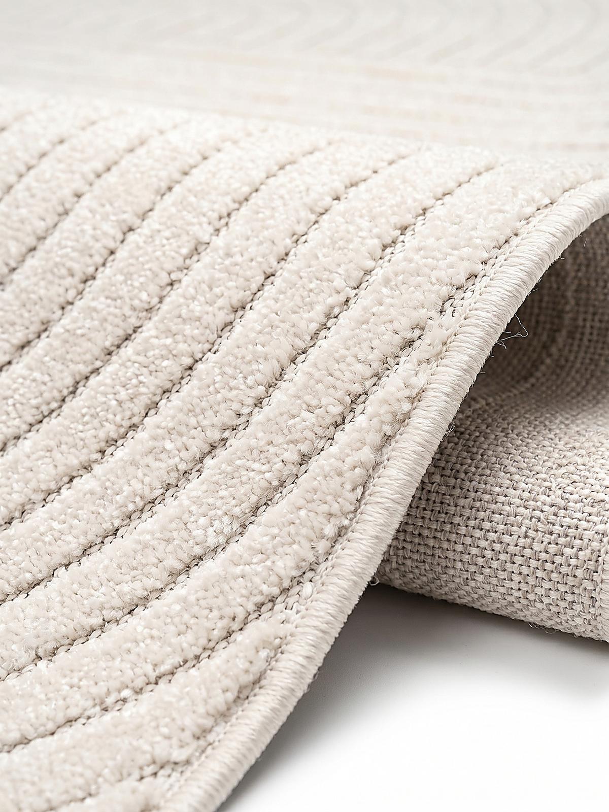 TEPPICH Outdoor Geometrisch MEZEN Polypropylen Creme 140 x 200 cm - Beige, Textil (140/200cm) - KADIMA DESIGN