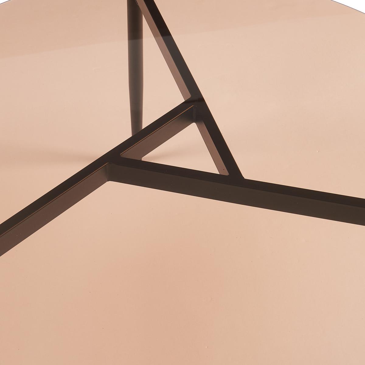 COUCHTISCH Ulökantaa 80/40 cm - Braun, Glas/Metall (40/40/80cm) - [en.casa]