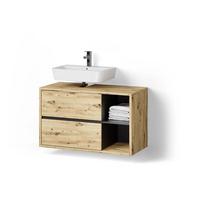 WASCHBECKENUNTERSCHRANK Vomano Artisan-Eiche 100 x 60 cm - Eiche Artisan, Holzwerkstoff (100/60/45.5cm) - Livinity®
