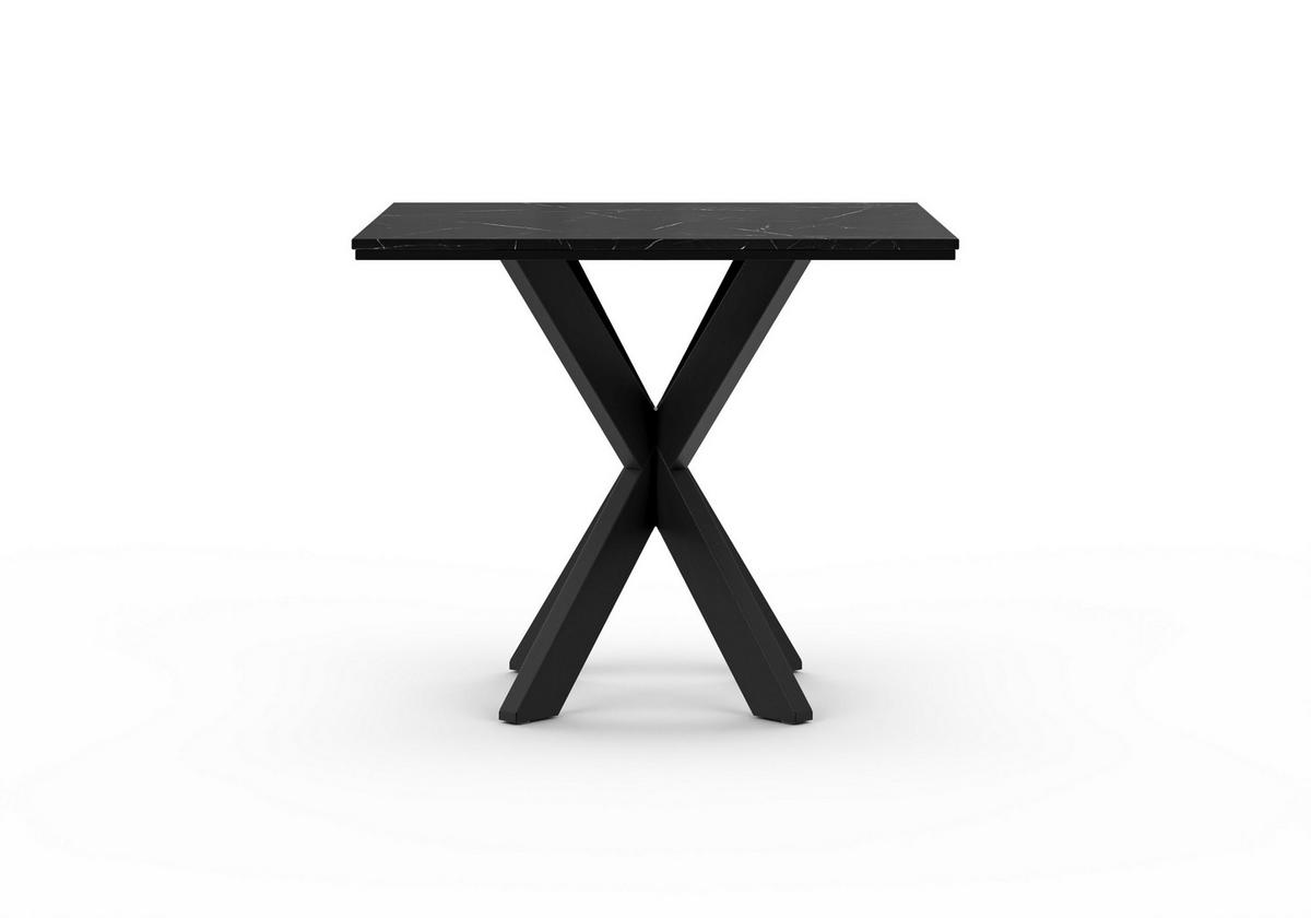 ESSTISCH RASKO 90 x 90 x 73,5 cm - Hellgrau/Schwarz, Holz (90/90/73.5cm) - MASSENO