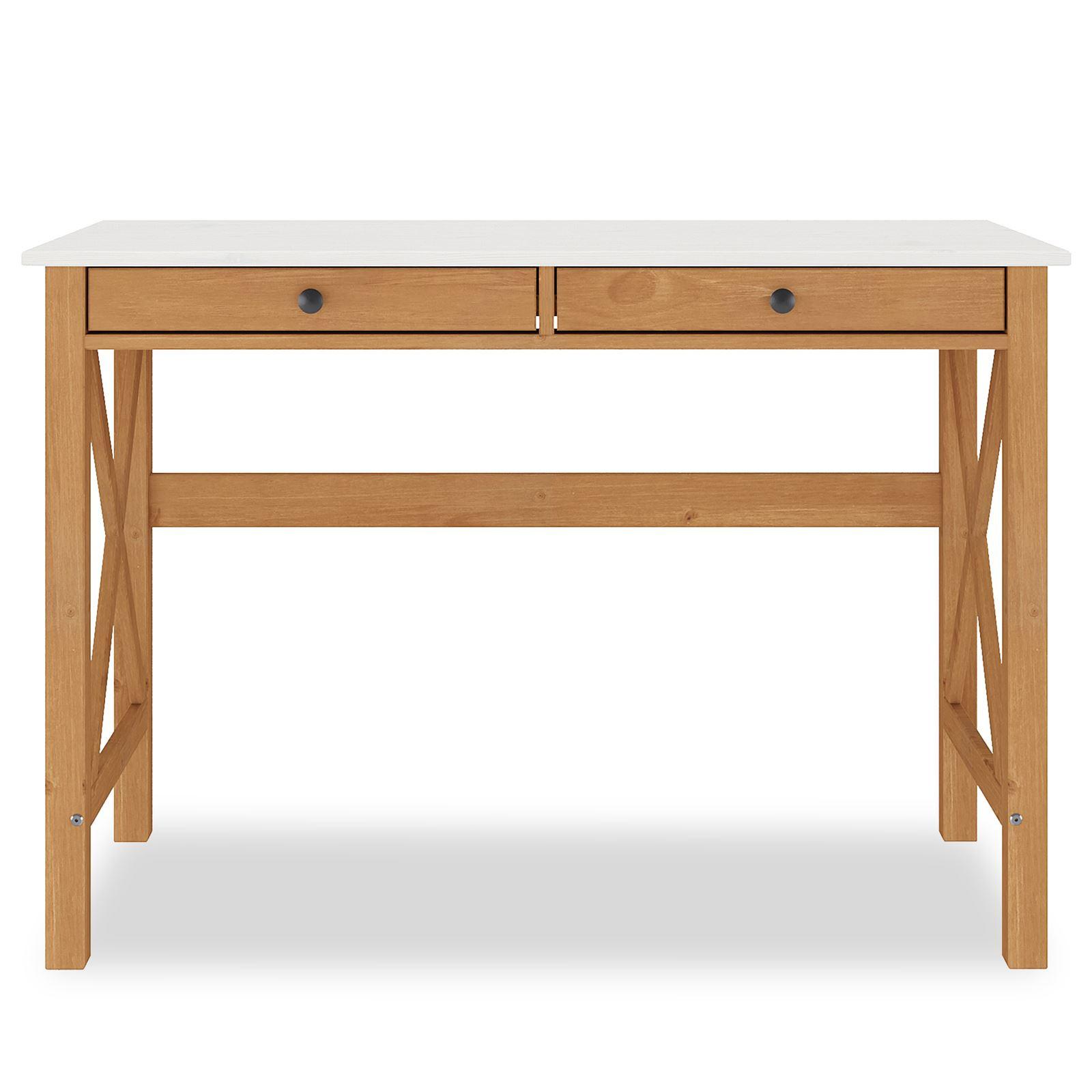 SCHREIBTISCH ADRIAN weiß/Eiche - Eichefarben/Weiß, Holz (50/110/76cm) - IDIMEX