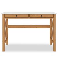 SCHREIBTISCH ADRIAN weiß/Eiche - Eichefarben/Weiß, Holz (50/110/76cm) - IDIMEX