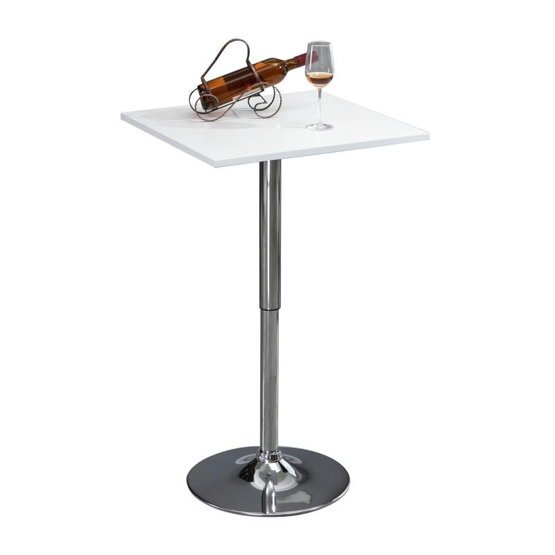 BARTISCH Höhenverstellbar Stehtisch mit Drehbar Tischplatte für Wohnzimmer - Weiß, Holzwerkstoff (60/60/91cm) - HOMCOM