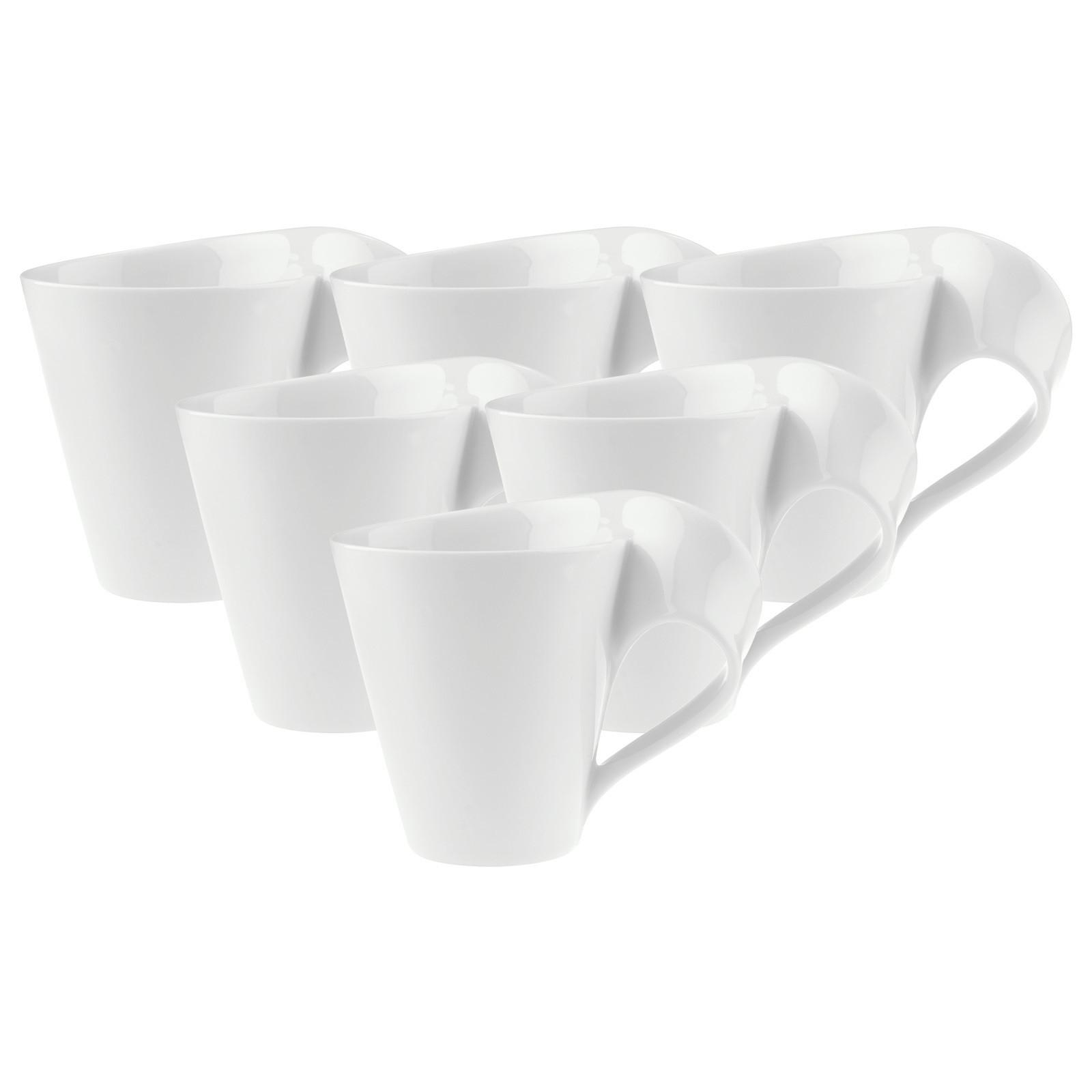 BECHER MIT HENKEL NewWave weiß 300 ml 6er Set - Weiß, Keramik (0.3L) - Villeroy & Boch