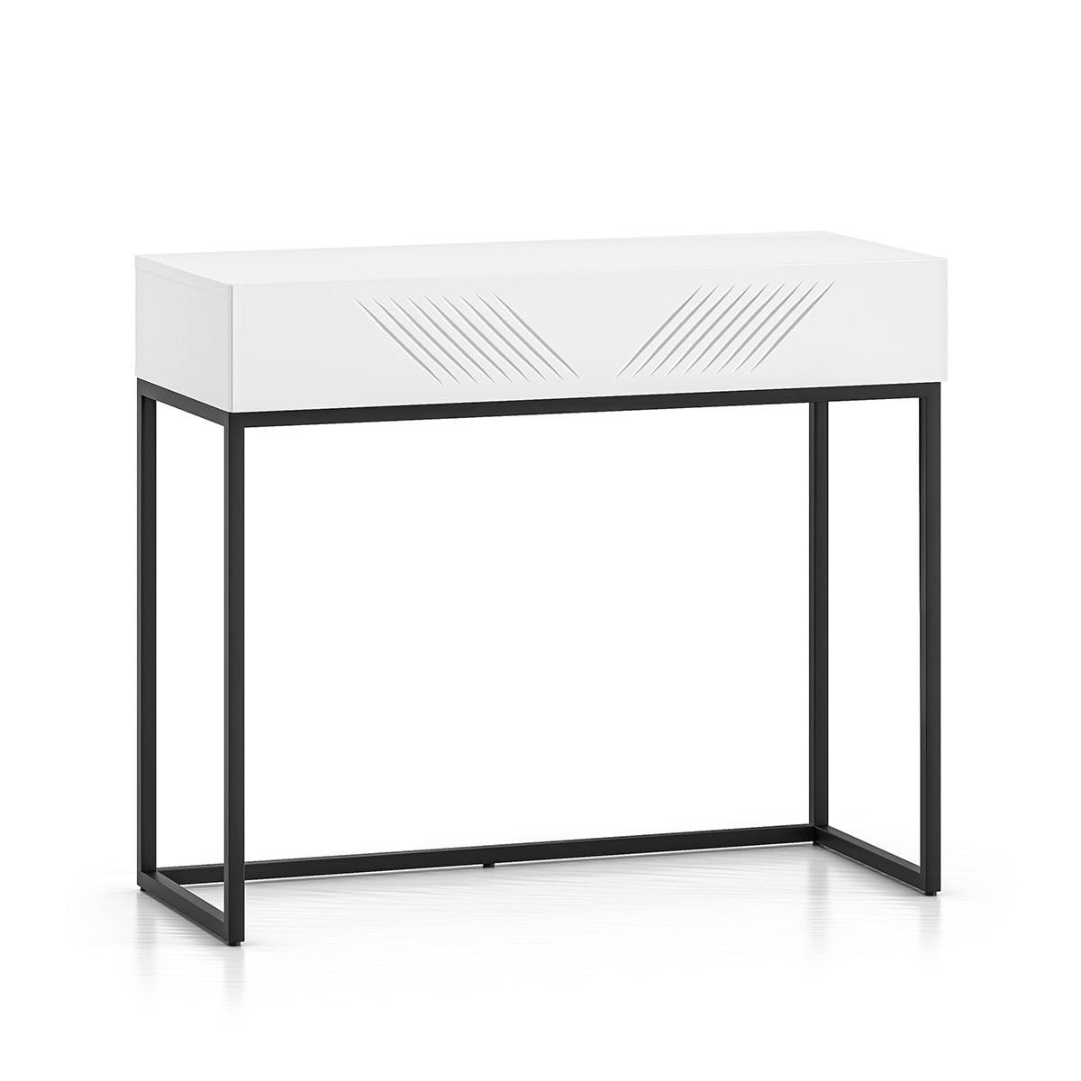 KONSOLENTISCH Aura Weiß - Weiß, Holzwerkstoff (40/92/78cm) - Petits-meubles
