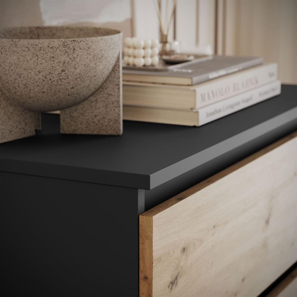 HIGHBOARD HANA M4 70 Artisan Eiche / Anthrazit - Eiche Artisan, Holzwerkstoff (70/97/40cm) - Lookway