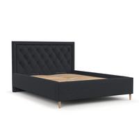 POLSTERBETT Lido 120/200 cm Anthrazit im Riva Stoff - Anthrazit/Naturfarben, Holz/Holzwerkstoff (120/200cm) - AltaBeds