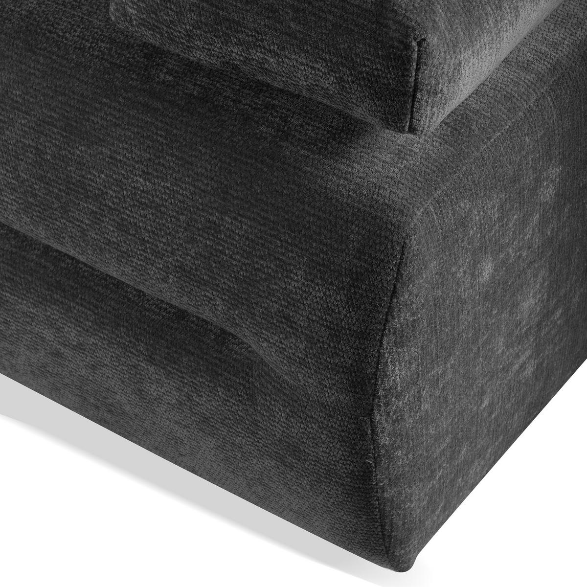 ECKSCHLAFSOFA Liana mit Schlaffunktion und Bettkasten, Links, Dunkelgrau - Dunkelgrau, Textil (206/154cm) - Beautysofa