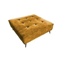 HOCKER WIOLO Braun Velvet - Silberfarben/Braun, Textil/Metall (110/42/110cm) - KAWOLA