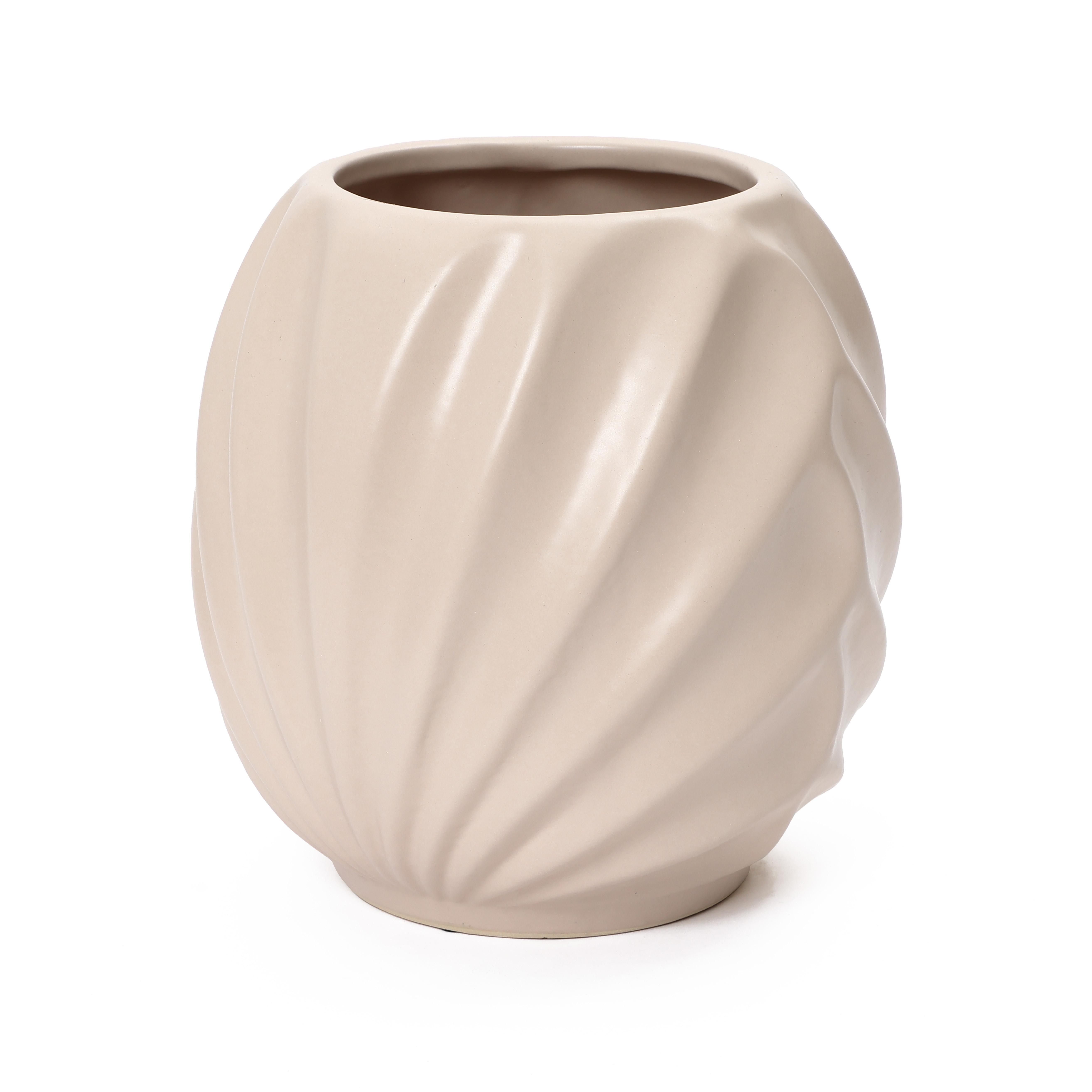 KERAMIK-BLUMENTOPF hellrosa, Ø 31 × H 32 cm - Rosa, Keramik (31.8cm) - Hometopia