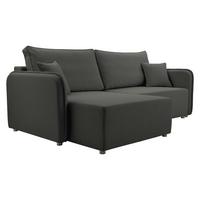 ECKSOFA Malody, Seite: Links - Anthrazit/Schwarz, Holz/Kunststoff (227/147cm) - MIRJAN24