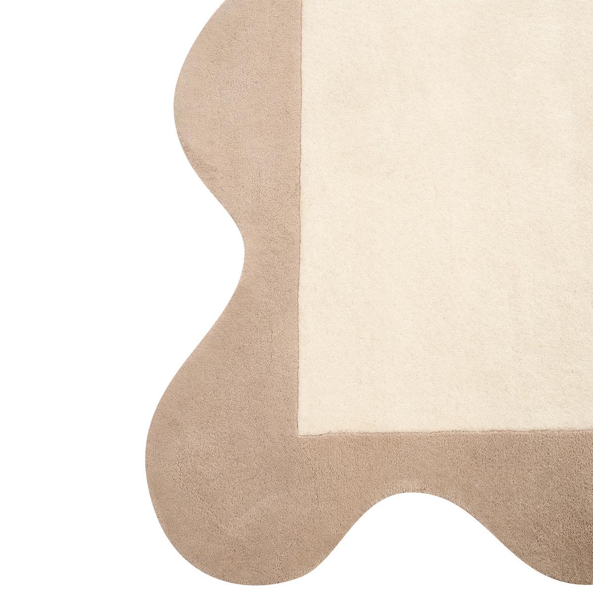 TEPPICH Beige 160/230 cm Wolle Sanghar - Beige, Textil (160/230cm) - Beliani