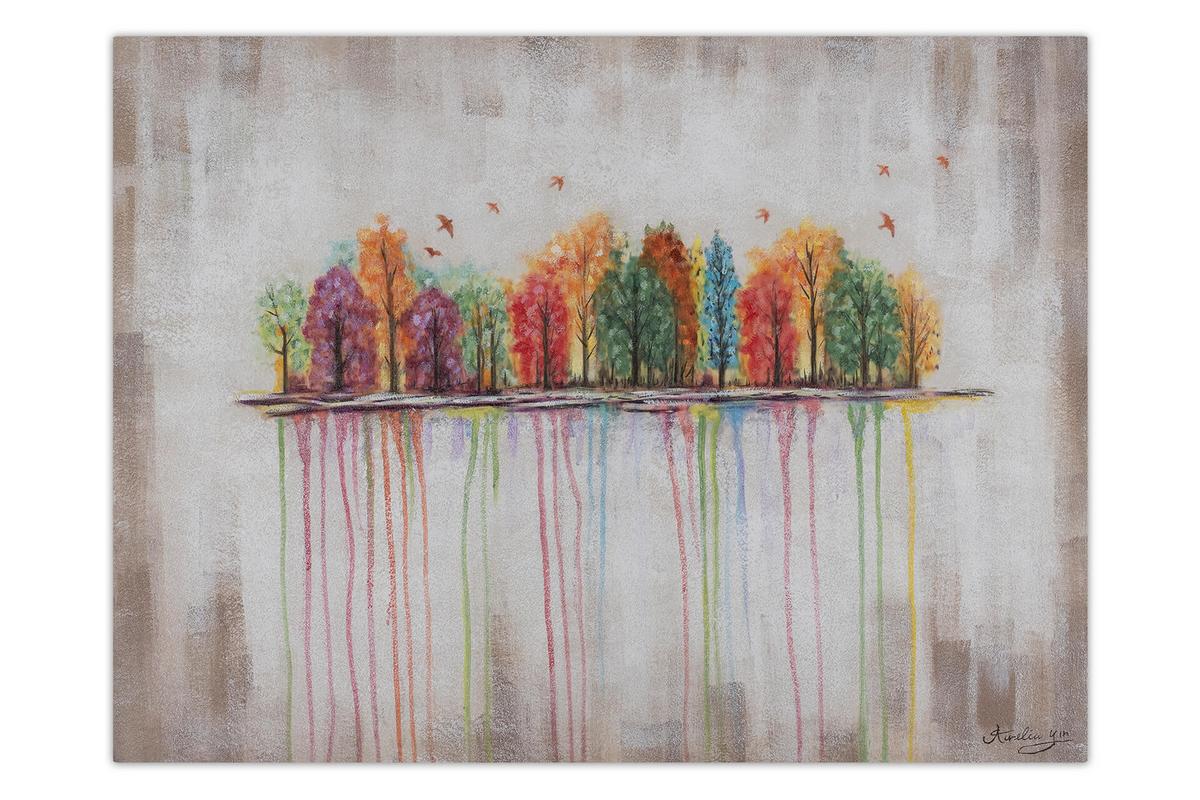 ÖLGEMÄLDE 100/75 cm - Beige/Multicolor, Holz/Textil (100/75cm) - KUNSTLOFT