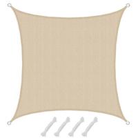 SONNENSEGEL Luftdurchlässig 200 cm Beige - Beige, Kunststoff (200/200cm) - Amanka