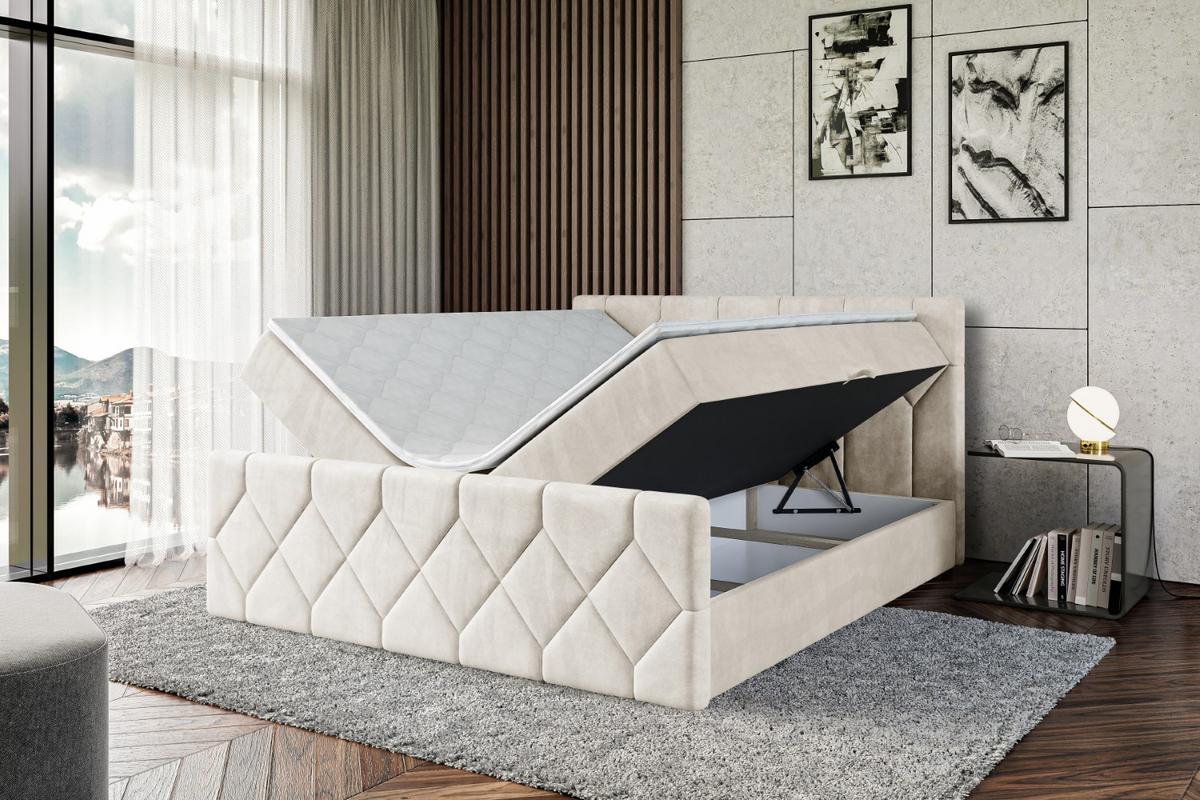 BOXBETT CATOR-Z - 140x200 cm - H3 - Ecru - Ecru, Holzwerkstoff (140/200cm) - ALTDECOR