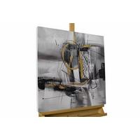 ACRYLBILD HANDGEMALT 60/60 cm - Grau, Holz/Textil (60/60cm) - KUNSTLOFT