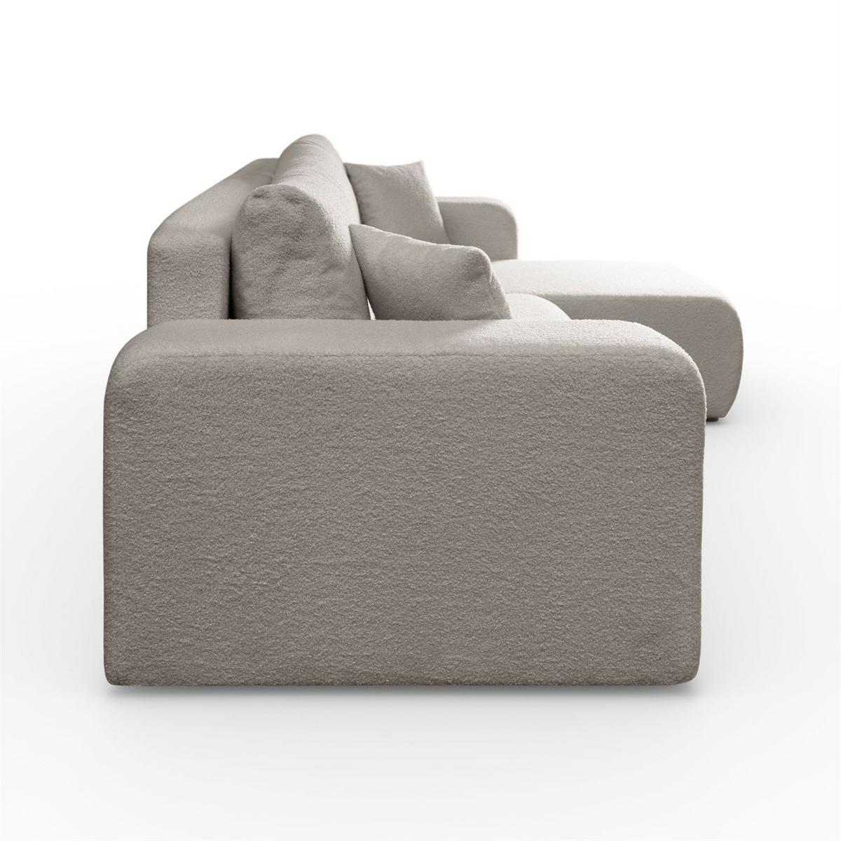 ECKSOFA VESPO L mit Schlaffunktion und Bettkasten - Creme, Textil (247/143cm) - Lookway