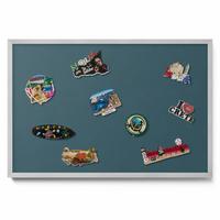 MAGNETTAFEL 60x40 cm Silberner Rahmen Dunkles Petrol - Türkis, Metall (60/50/0.4cm) - TULUP