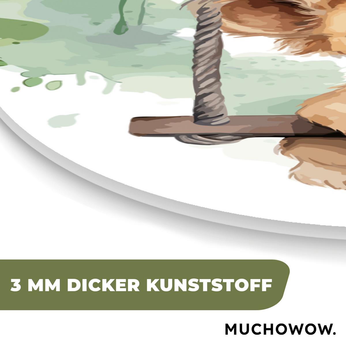 WANDBILD Löwe - Tier - Kinder - Dschungel Deko Wohnzimmer 40x60 cm - Hellbraun, Kunststoff (40/60cm) - MuchoWow