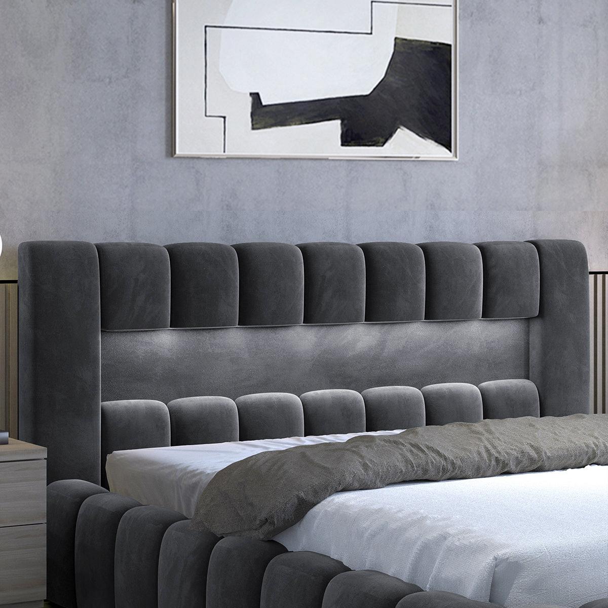 BOXBETT 160/200 Auria Grau - Grau, Holz (160/200cm) - Petits-meubles