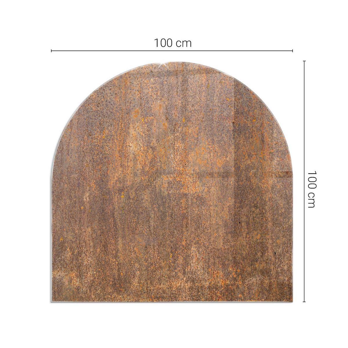 GLASPLATTE für Kamin 100x100 cm - Braun, Glas (100/100/0.4cm) - TULUP