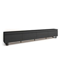 LOWBOARD, Tv-Schrank, Schwarz, 320/35/57cm - Schwarz, Holzwerkstoff (320/57/35cm) - Skraut Home