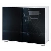 KOMMODE Skadu Schwarz Hochglanz - Schwarz Hochglanz, Holzwerkstoff (92.5/75.5/35cm) - Vladon