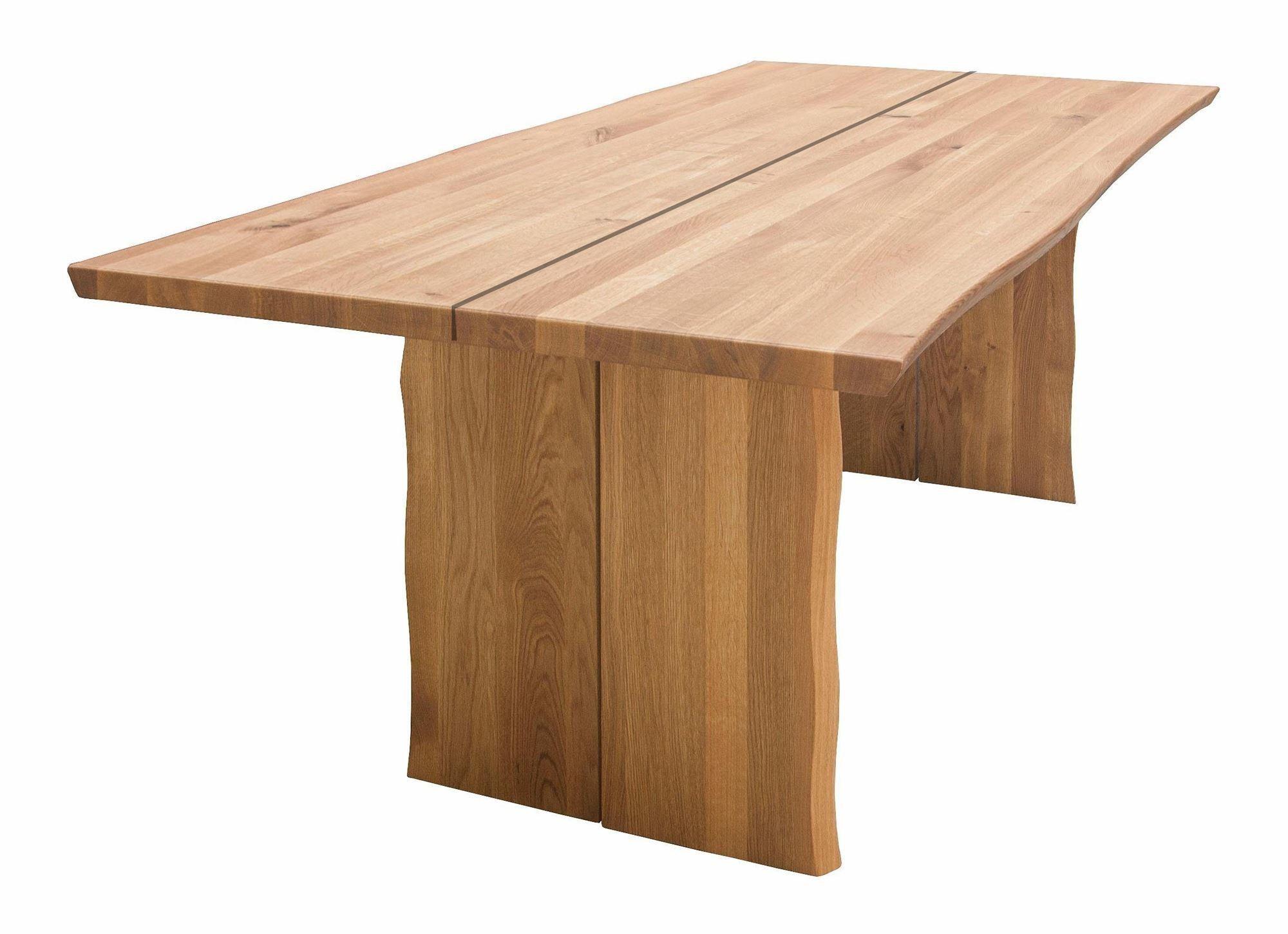 BAUMKANTENTISCH Massiv Danya 160 x 90 x 75 Esstisch Holz massiv Wildeiche geölt - Naturfarben, Holz (160/90/75cm) - 58aufmkessel