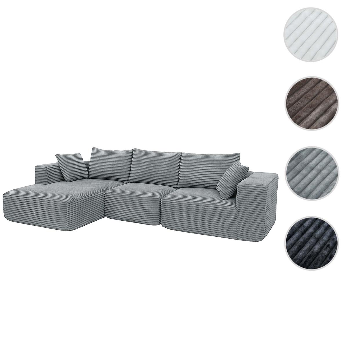 SOFA-GARNITUR Hellgrau - Hellgrau, Textil (276/58/154cm) - MCW