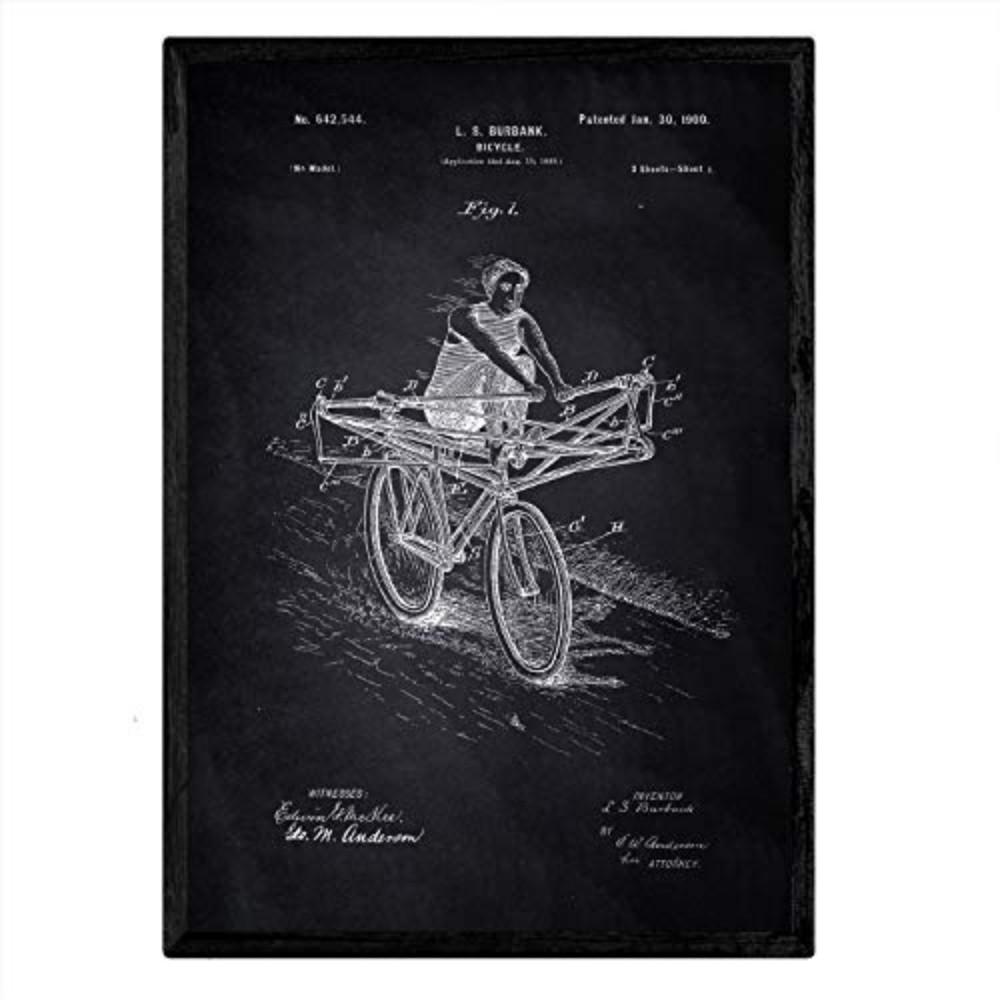 POSTER Patent Fahrradhandbuch A3 Rahmenlos - Klar, Papier (29.7/5/42cm) - Nacnic