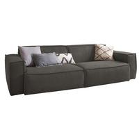 SOFA SAMU Grau Webstoff - Schwarz/Grau, Textil (256/72/106cm) - KAWOLA