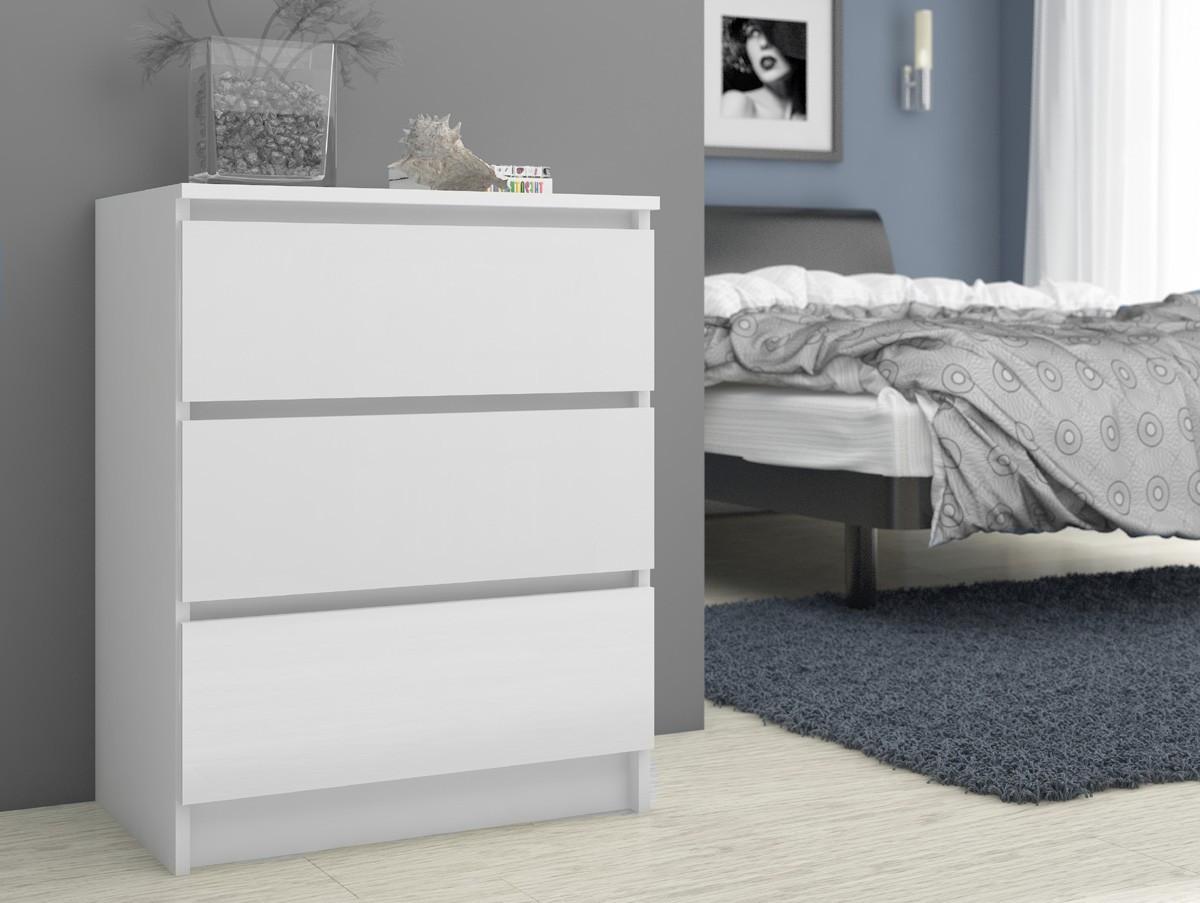 KOMMODE Weiß 77/60/40 - Weiß, Holzwerkstoff (60/77/40cm) - RAUMHIRSCH FURNITURE