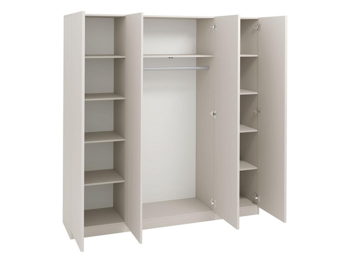 KLEIDERSCHRANK Como 4D - Schwarz/Eiche Artisan, Holzwerkstoff/Metall (205/220/55cm) - MIRJAN24