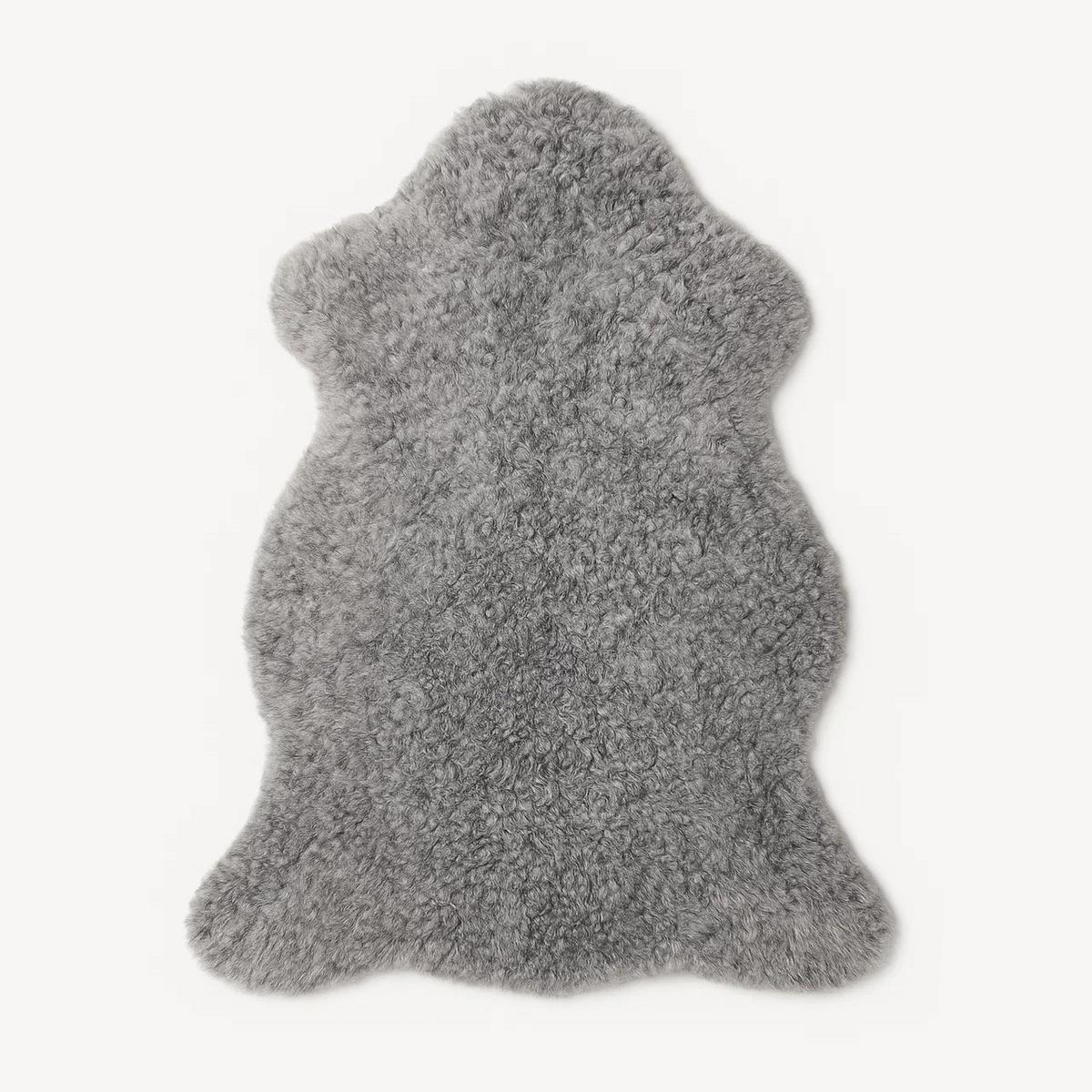 SCHAFFELL Gotland Kurzlockig Grau, ca. 130 cm - Grau, Fell (80/130cm) - Provellus