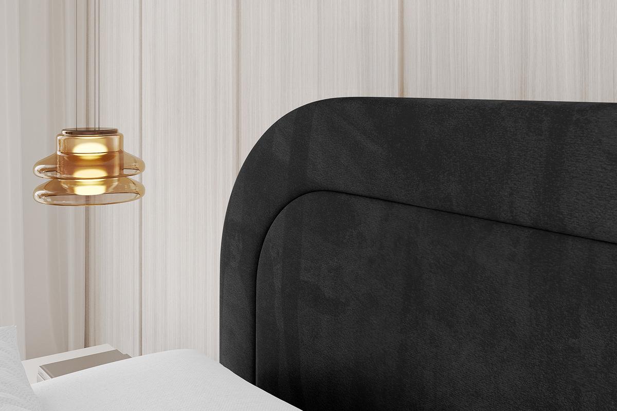 POLSTERBETT mit Bettkasten, Fußteil und Lattenrost, Boxbett ohne Matratze - LERAY-Z 120x200 Schwarz - Schwarz, Holzwerkstoff/Textil (120/200cm) - ALTDECOR