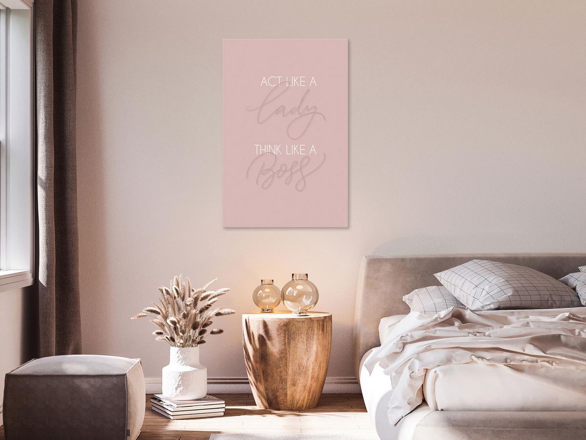 KUNSTDRUCK Rosa 60/90 cm - Pink/Weiß, Textil (60/90cm) - KUNSTLOFT