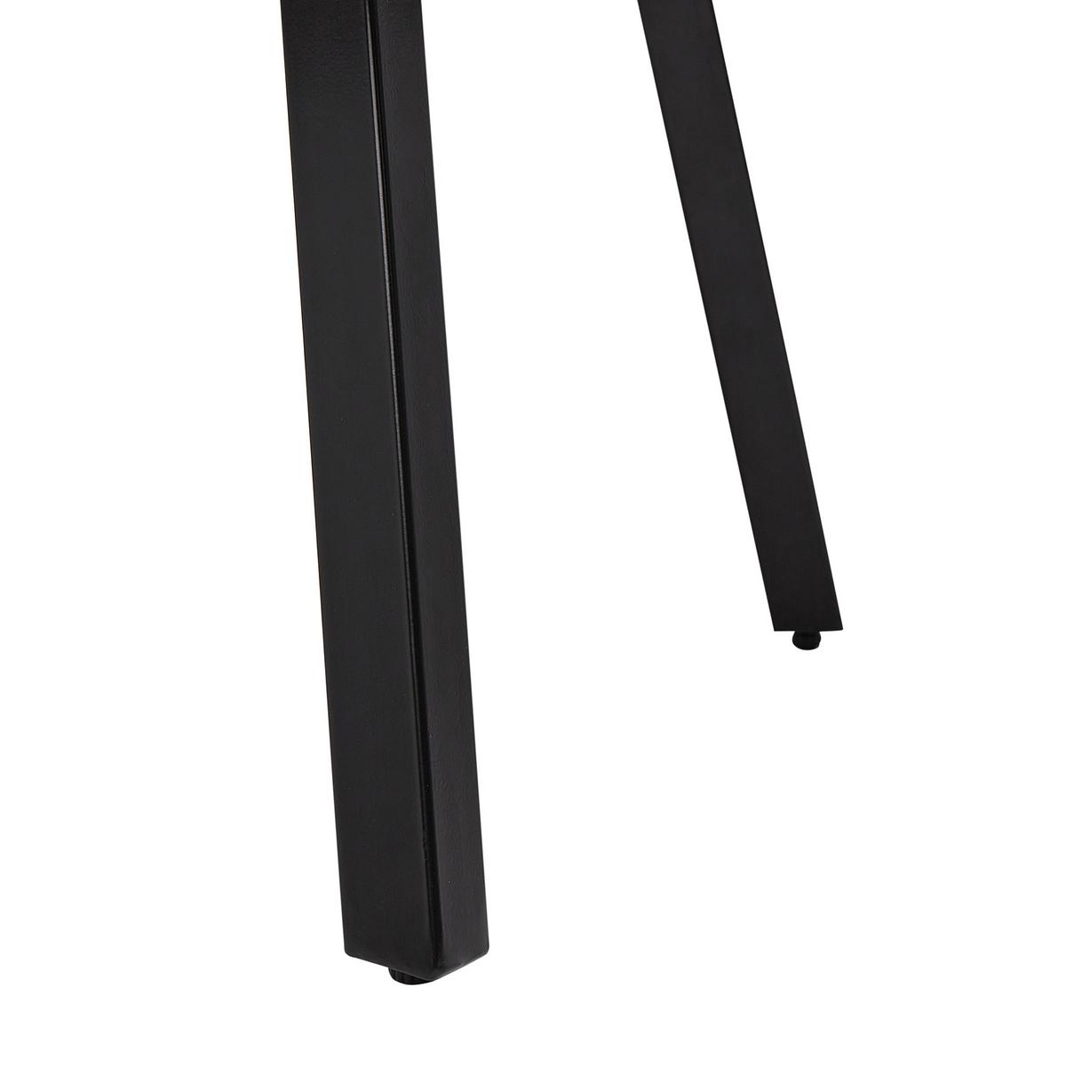 COUCHTISCH Mangoholz hellbraun/schwarz 74 cm Wakita - Hellbraun/Schwarz, Holz (74/74/40cm) - Beliani