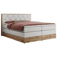 BOXSPRINGBETT VENETO KING 180/200 Weiß Kunstleder - H4 - Weiß, Holz/Textil (180/200cm) - MKS