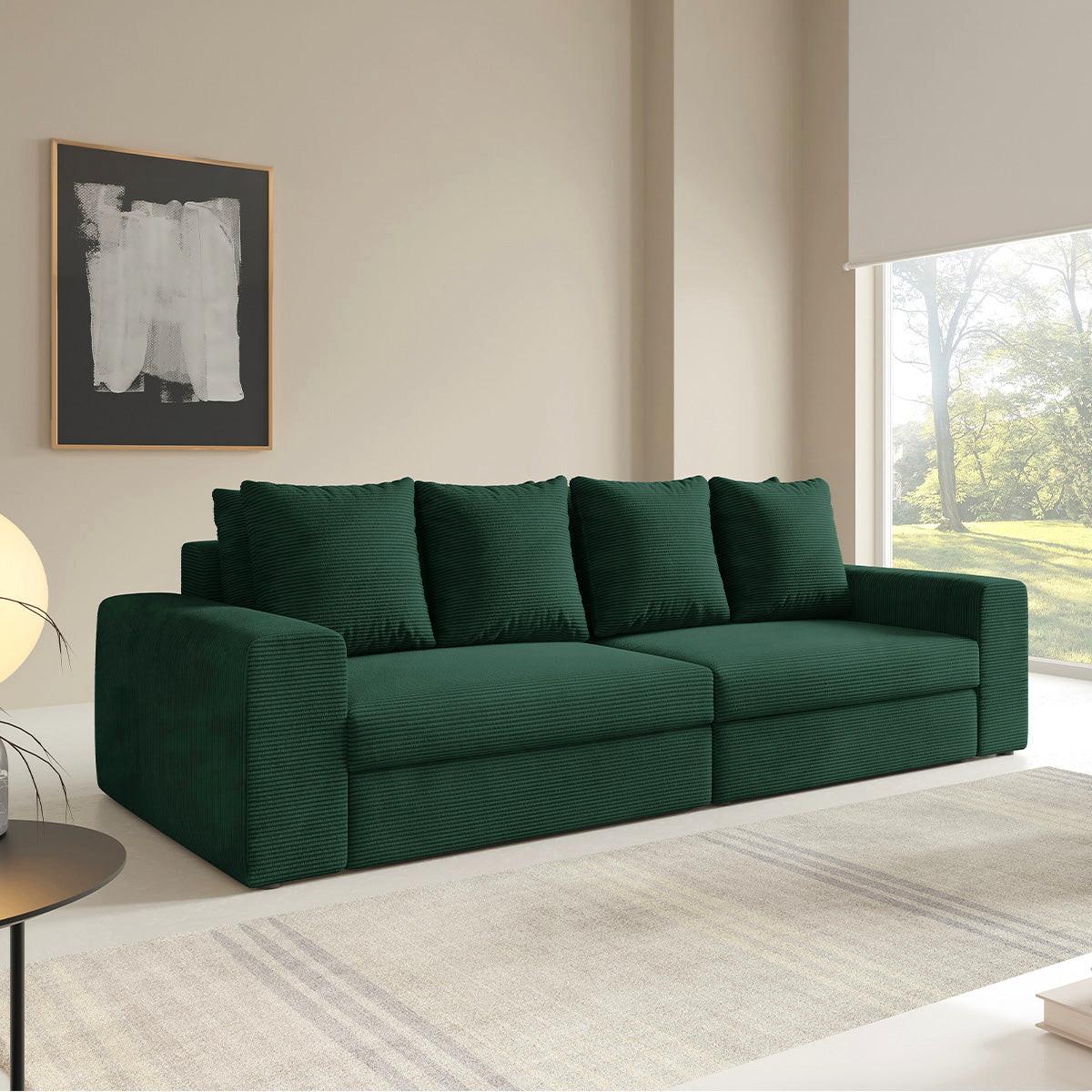 SOFA Paola 3 Sitzplätze Tannengrün - Waldgrün, Holz (272/86/120cm) - Petits-meubles