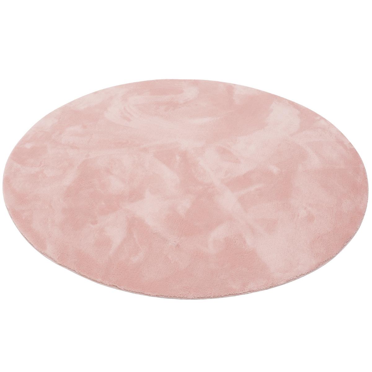 KINDER SUPER SOFT FELLTEPPICH PEARL KIDS RUND - Rosa, Textil (160/160cm) - Pergamon