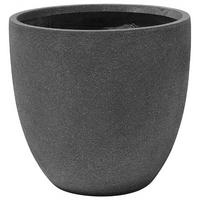 BLUMENTOPF graphitgrau rund 55/55/53 cm Kannia - Grau, Naturmaterialien (53cm) - Beliani