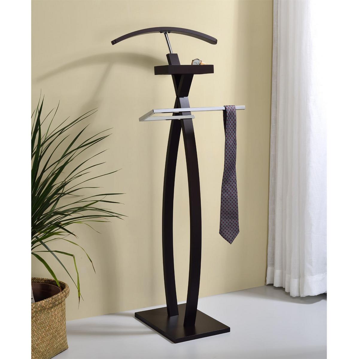 HERRENDIENER ROBIN dunkelbraun - Dunkelbraun, Holz (45/117/34cm) - IDIMEX