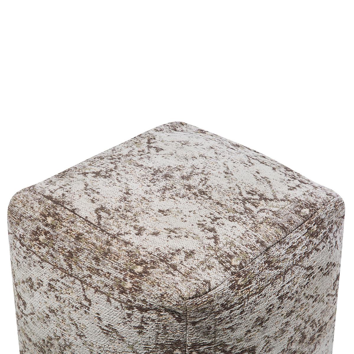 POUF Meerut 42/42/42 cm - Braun, Naturmaterialien/Textil (42/42/42cm) - Beliani