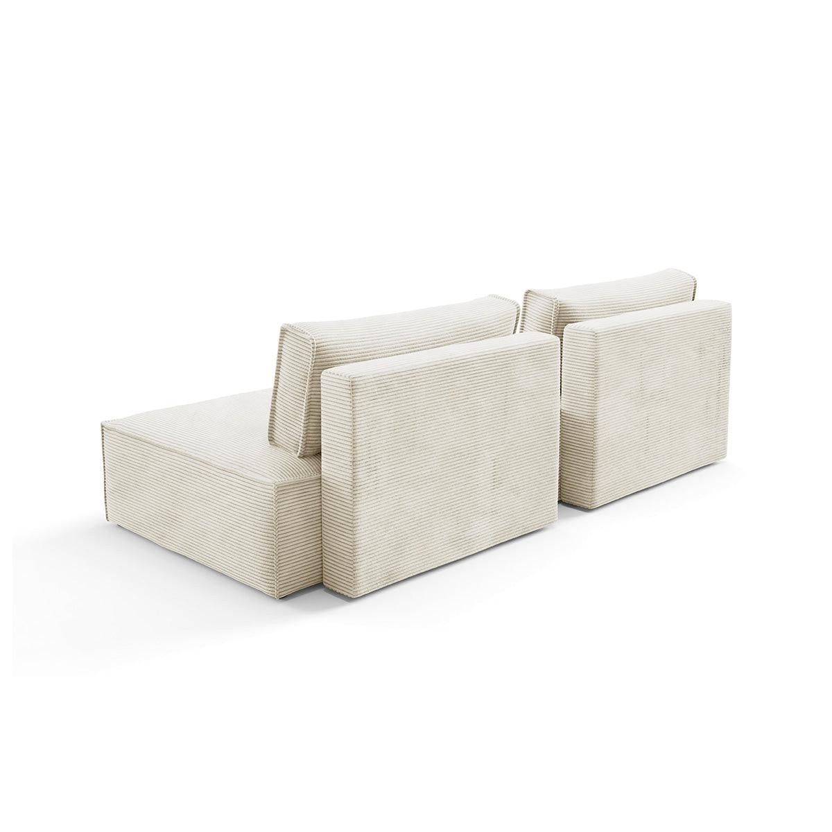 ECKSOFA Georgia Cremeweiß - Weiß, Holz (236/148cm) - Petits-meubles
