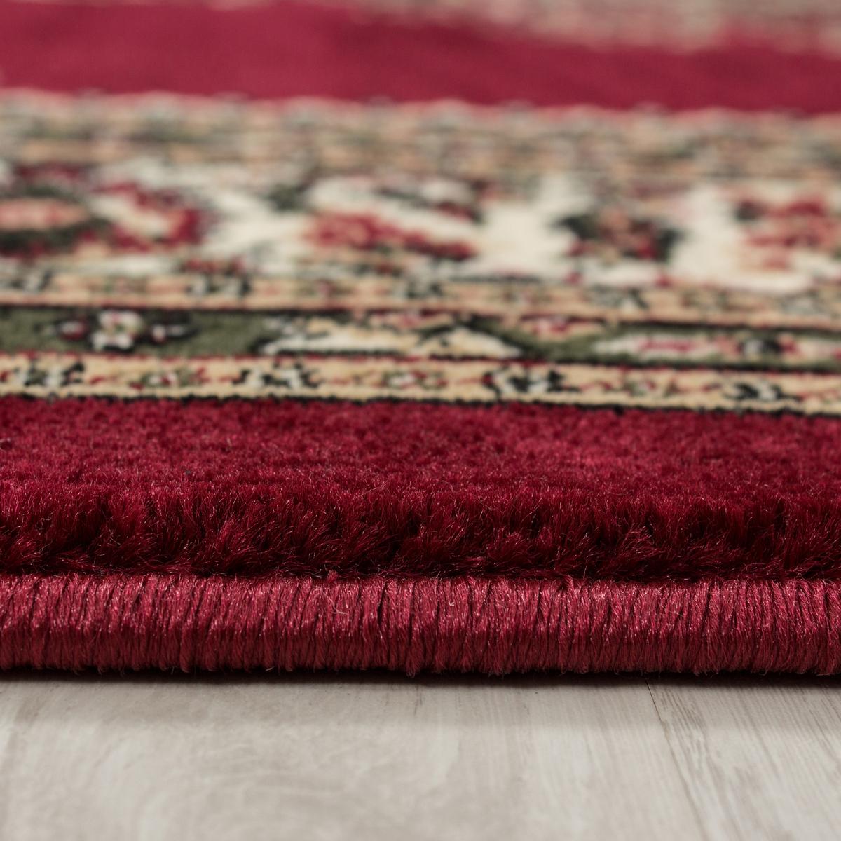 TEPPICH Kurzflor TANNHEIM in Rot, orientalisch, Florhöhe 12 mm, 80 x 150 cm - Rot, Textil (150/80cm) - KADIMA DESIGN