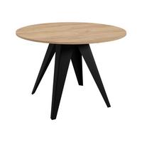 TISCH Gerda 90 - Eichefarben/Schwarz, Holzwerkstoff/Metall (90/90/76cm) - MIRJAN24