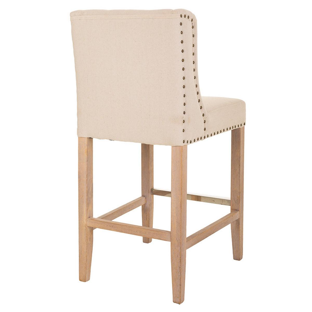 BARHOCKER aus Holz, grau, 48x58x67cm - Beige, Holz (48/104/58cm) - Wanderlust