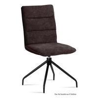 ESSZIMMERSTUHL drehbar (8er-Set) Donata 47x92x60 Schwarz/Espresso - Dunkelbraun/Schwarz, Kunststoff (60/92/47cm) - 58aufmkessel